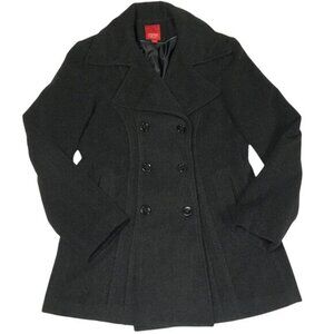 Esprit Pea Coat Double Breasted Wool‎ Blend Grey Women's Small Outerwear Peacoat